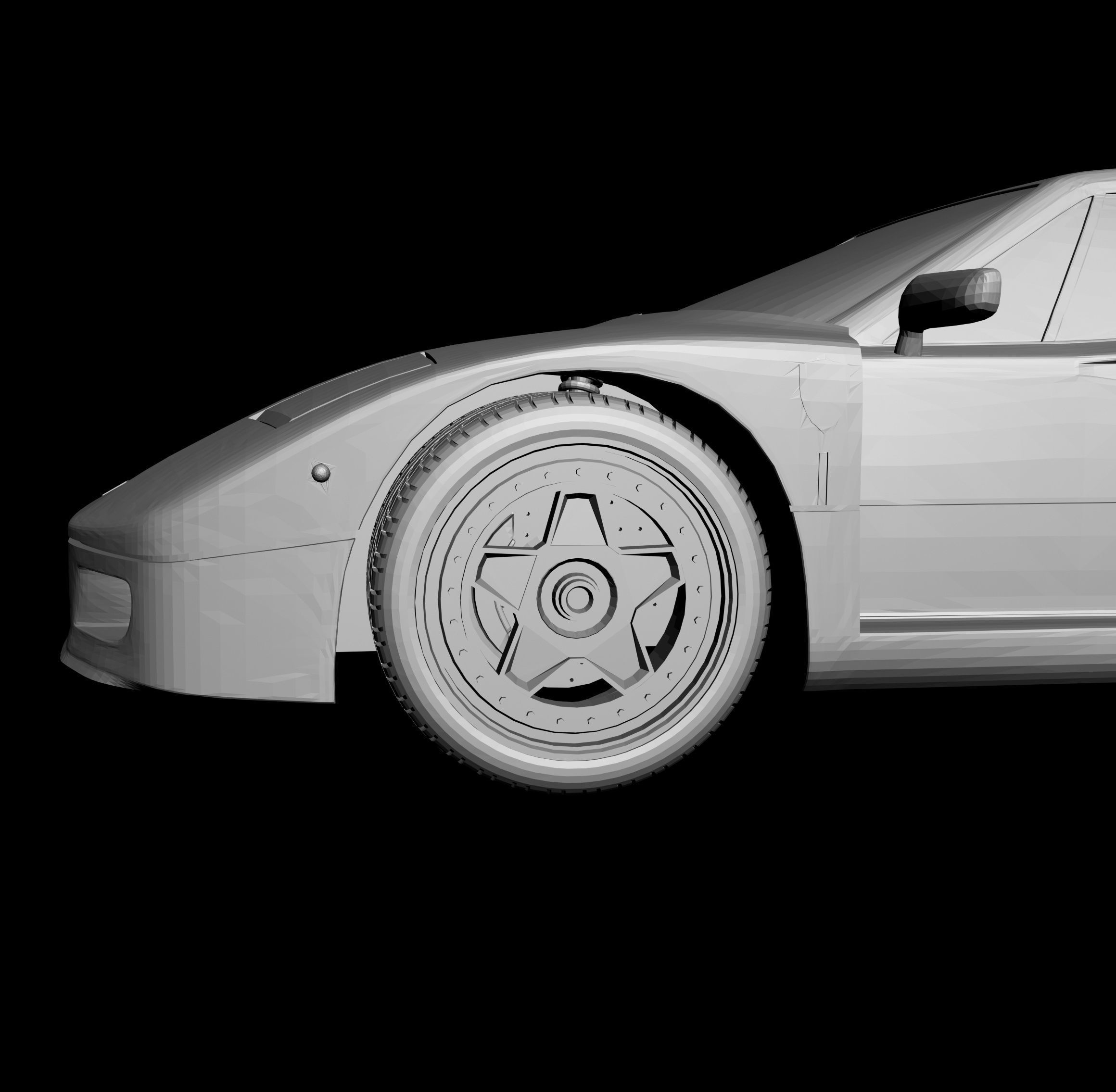 Ferrari F40 3D Model Ready For Print Free 3D print model_11