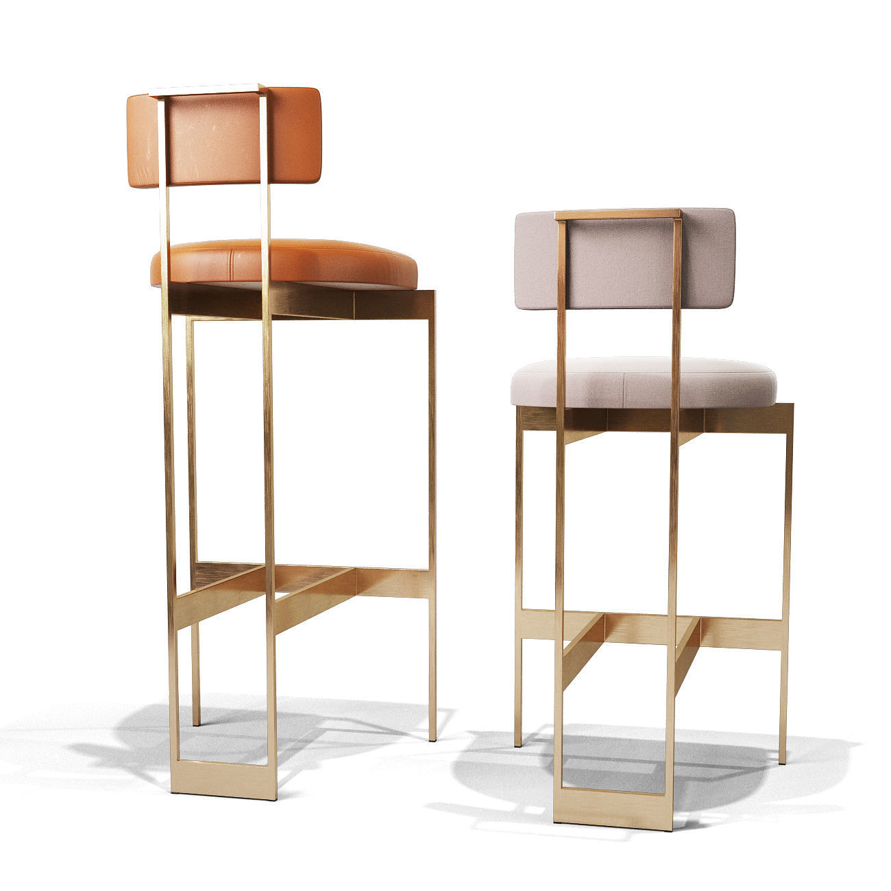 Alto bar chair 3D model_1