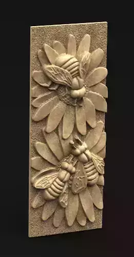 Decorative Panel 5    Bees 3D model