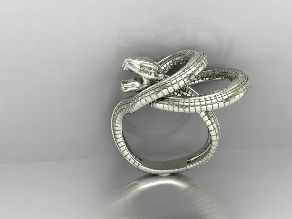 Ring 38 Snake 3D print model_1