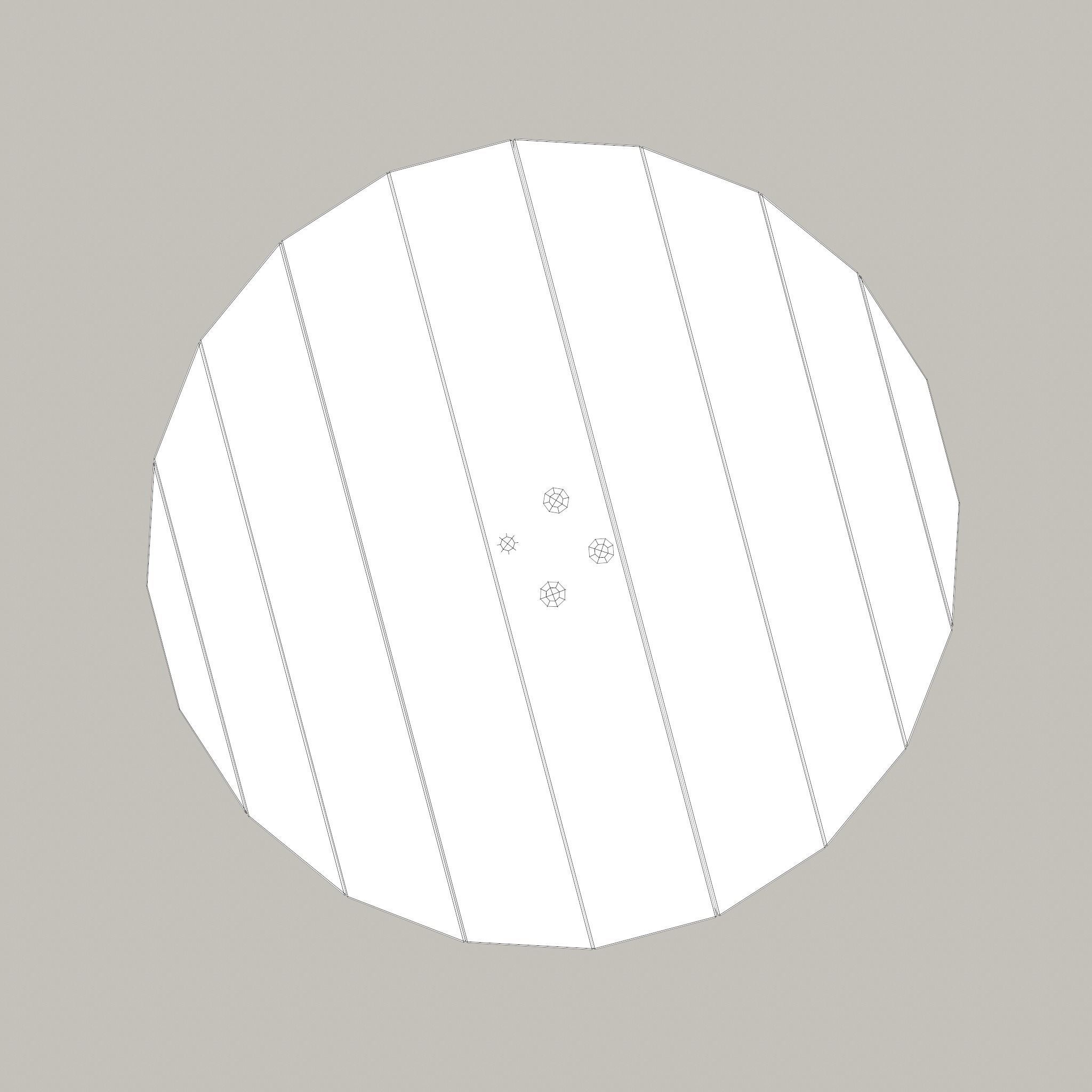 Round Tavern Table  Low-poly 3D model_32