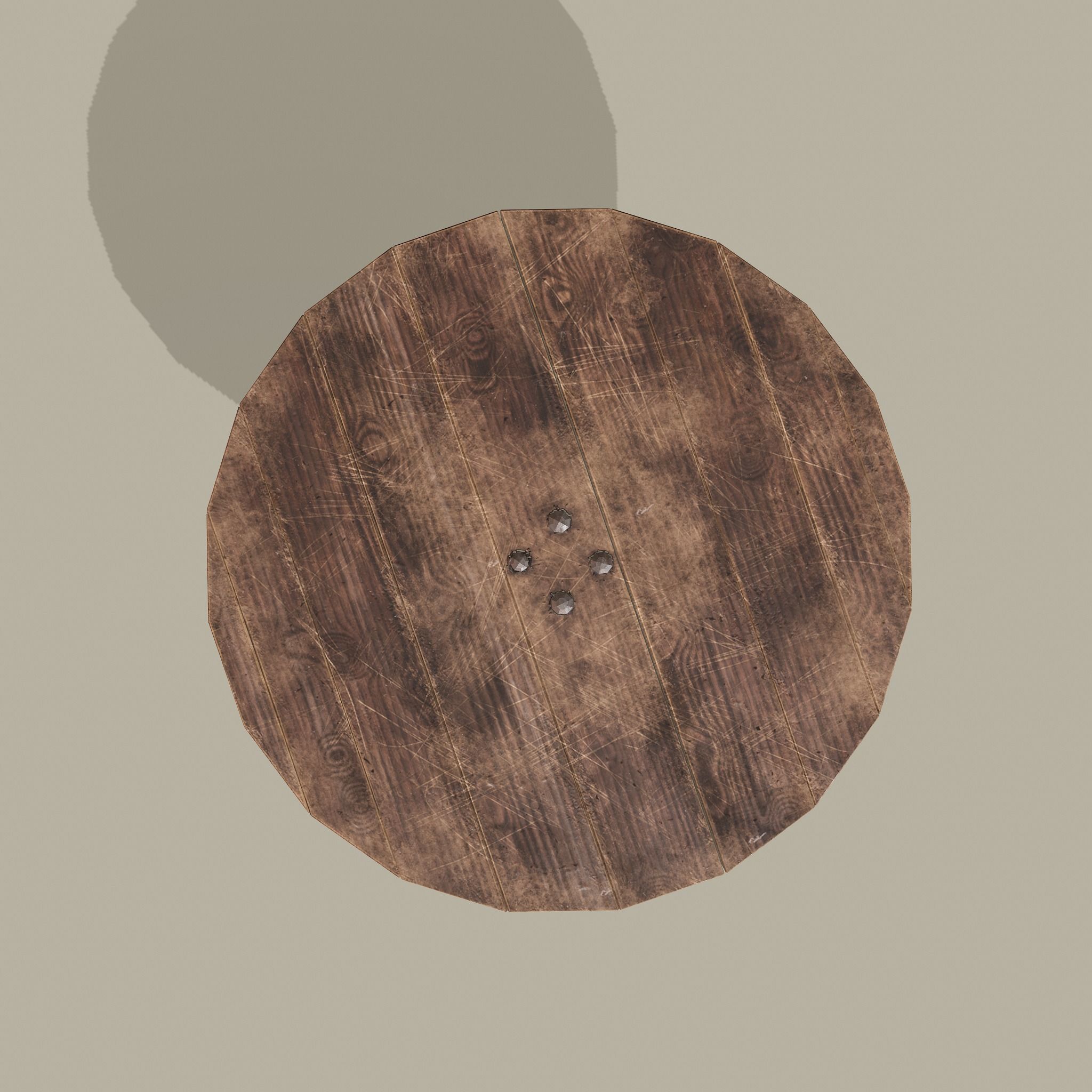 Round Tavern Table  Low-poly 3D model_16