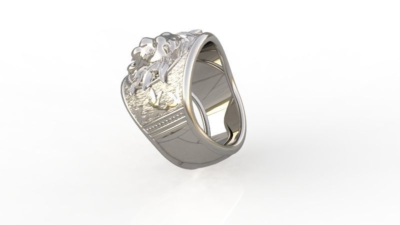 Anillo Leon 3D print model_6