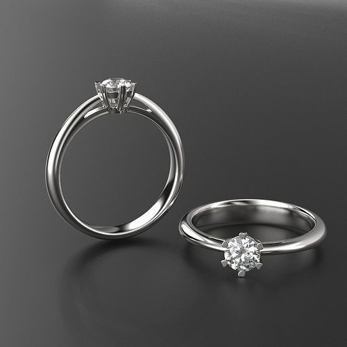 Engagement ring 3D print model