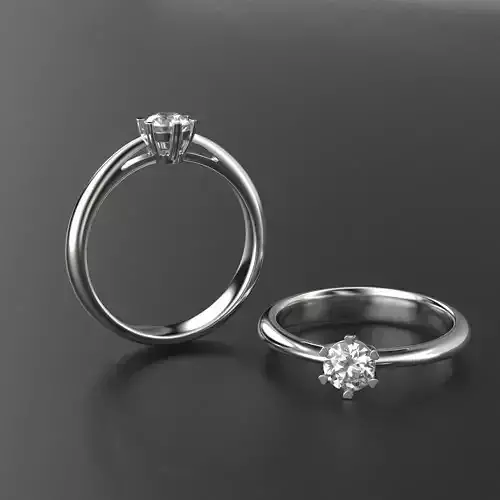 Engagement ring 3D print model