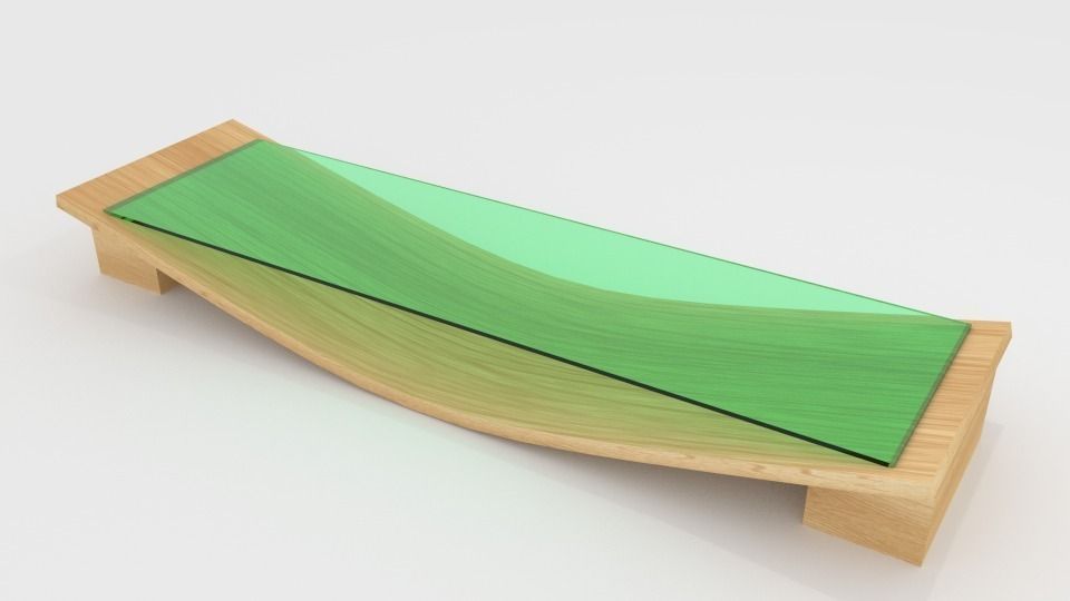 Coffee Table  Low-poly 3D model_0