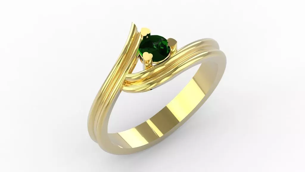 Anillo Con piedra 3D print model