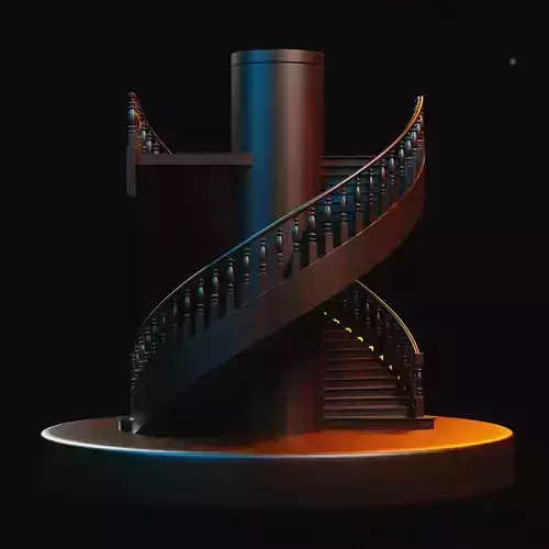 Stairs spiral staircase 3D model