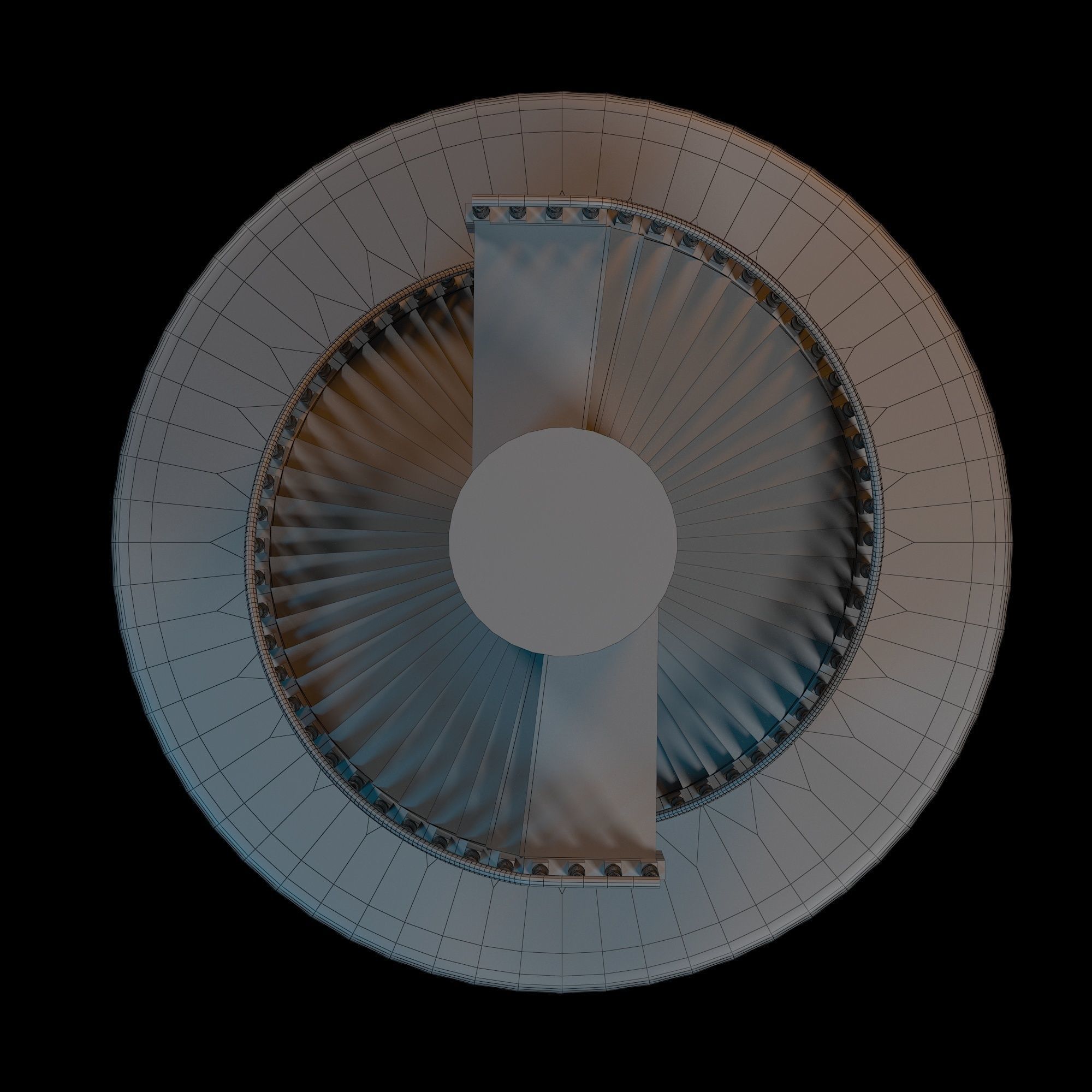 Stairs spiral staircase 3D model_6