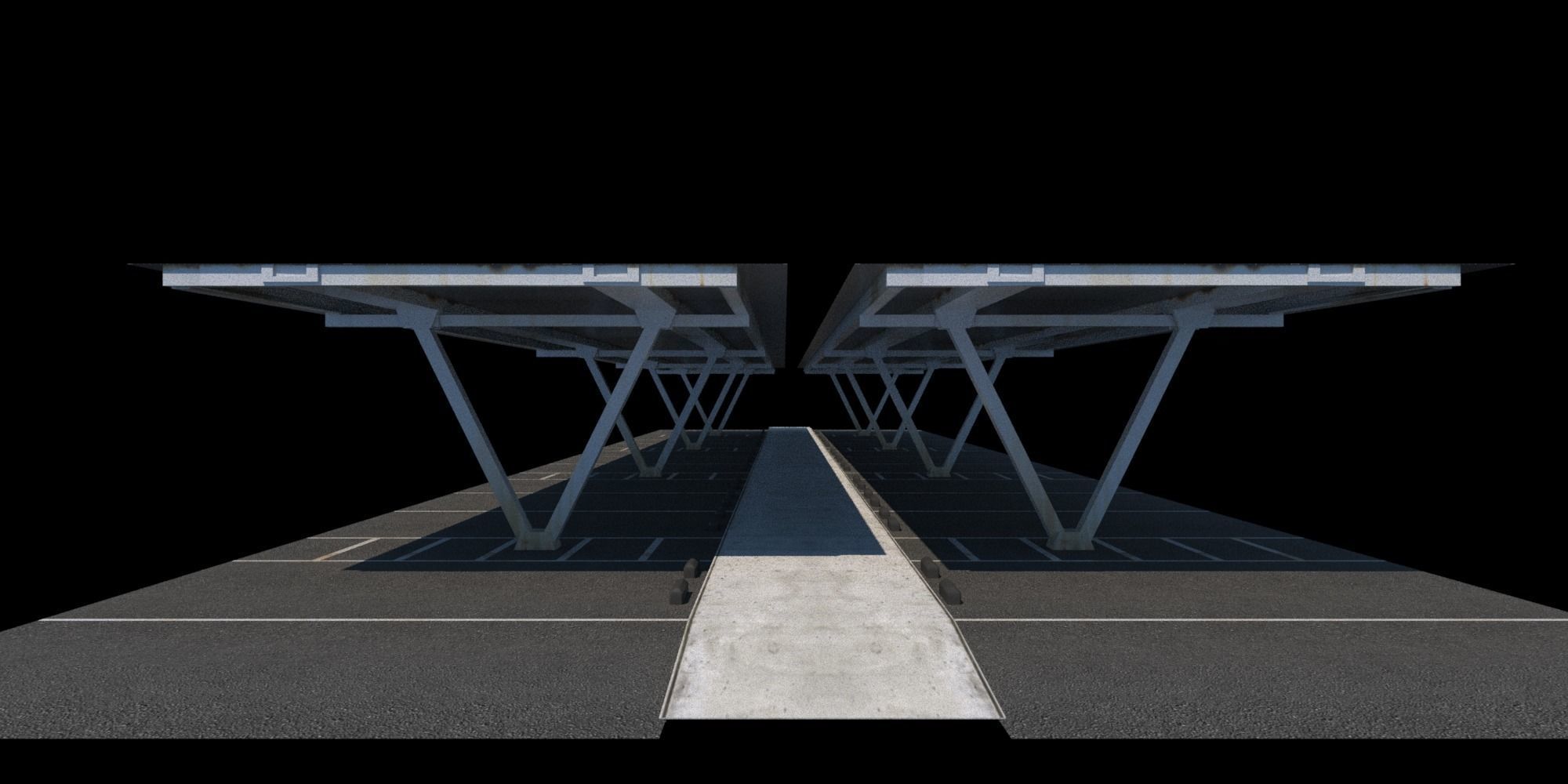 Parking Sunscreen Low-poly 3D model_12