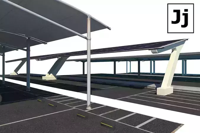 Parking Sunscreen Low-poly 3D model