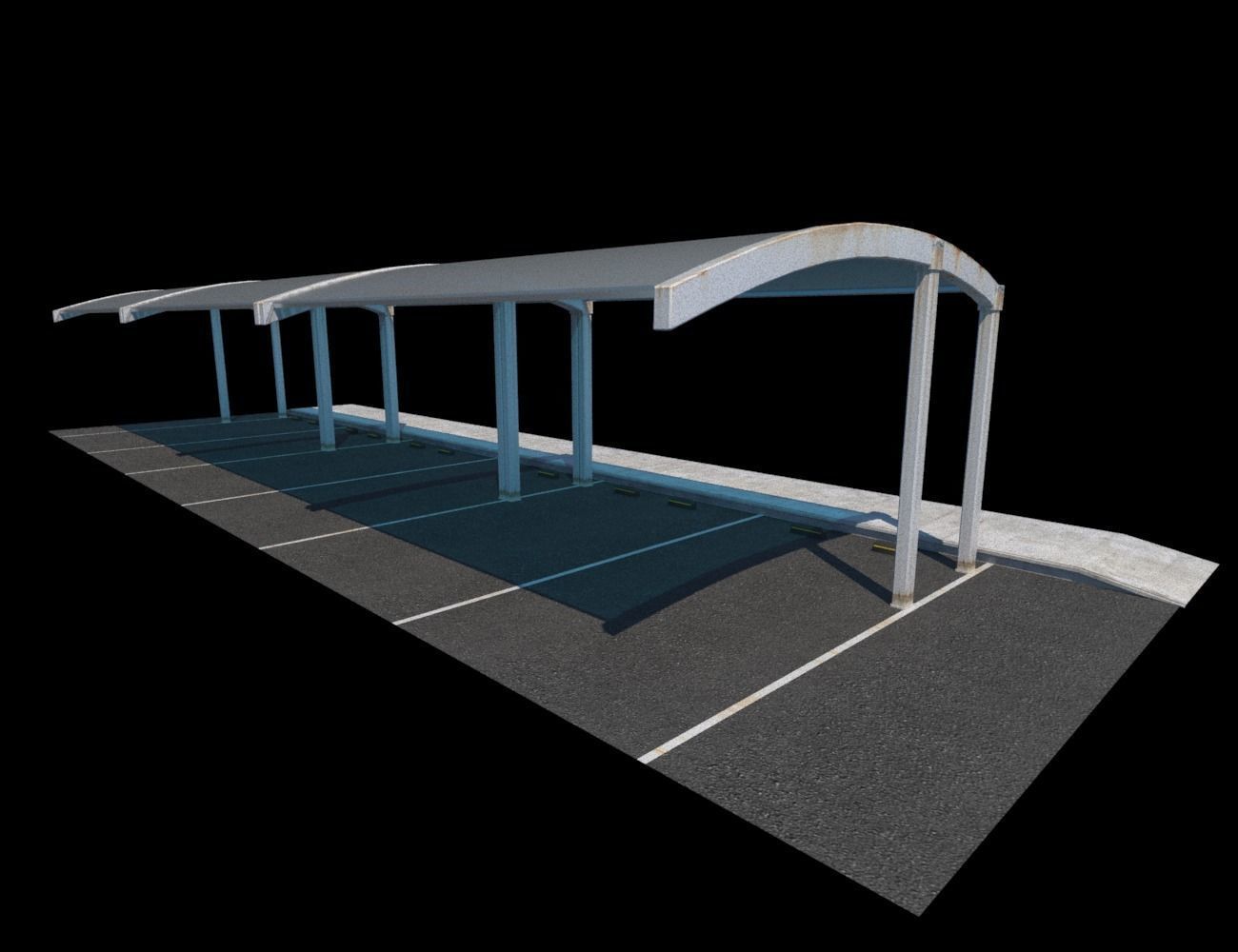 Parking Sunscreen Low-poly 3D model_6