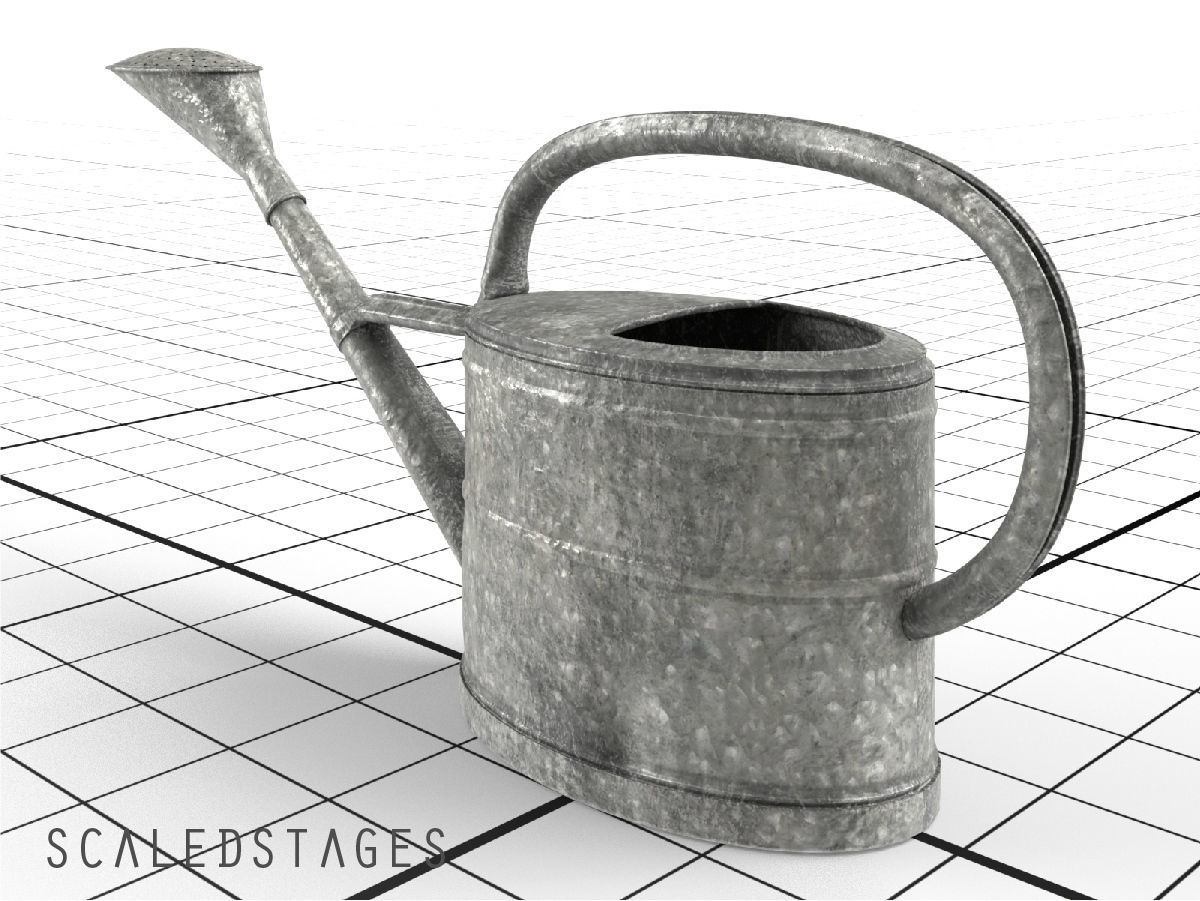 watering can Low-poly 3D model_3