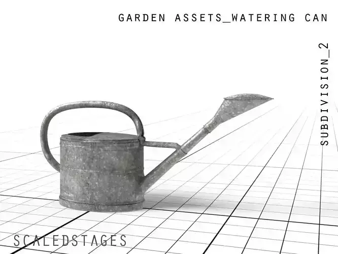 watering can Low-poly 3D model