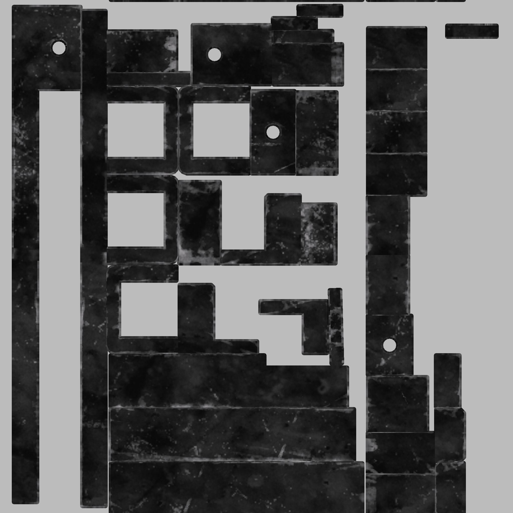 Medieval Arched Door Low-poly 3D model_12