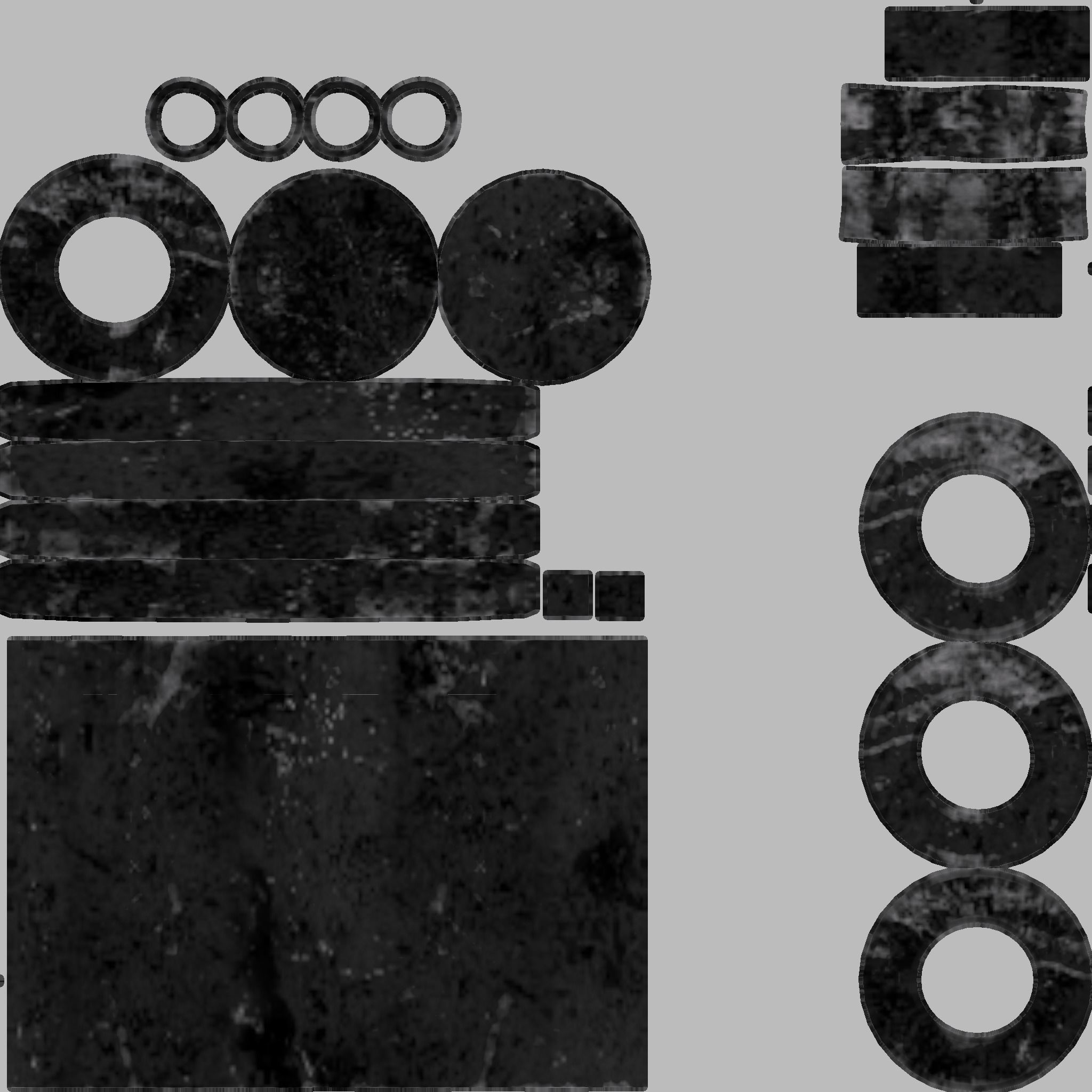 Medieval Arched Door Low-poly 3D model_11