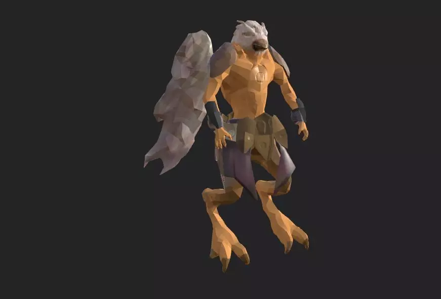 Bird humanoid Free low-poly 3D model
