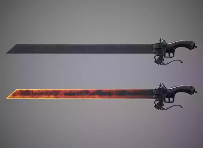 AOT Sword Low-poly 3D model