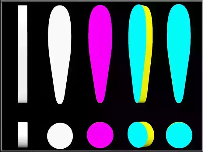 Exclamation mark - A Low-poly 3D model