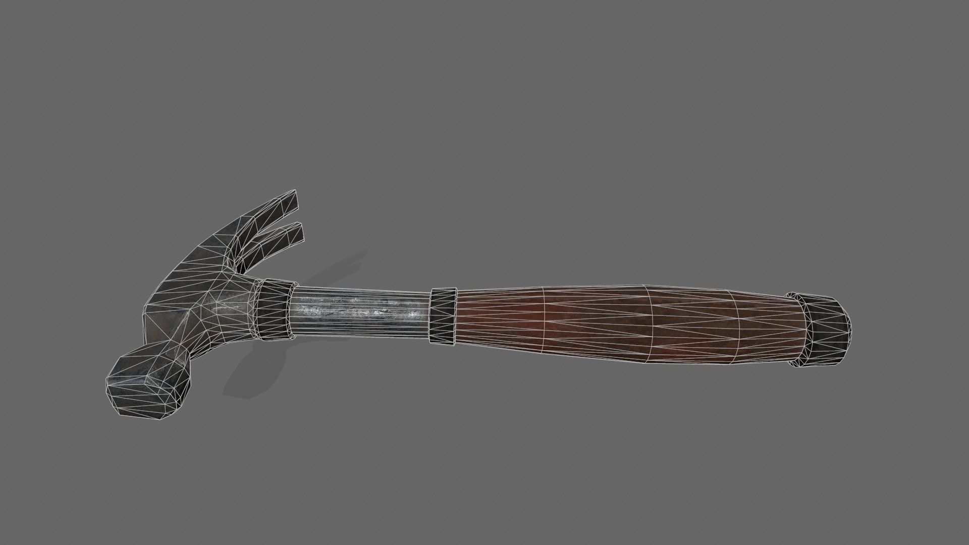Hammer 1 Low-poly 3D model_10