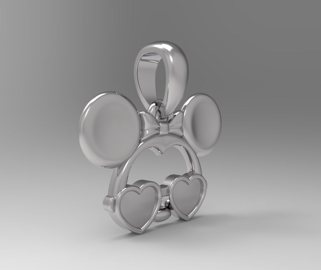 Pendant Mickey Mouse with sunglasses Set 5 pcs 3D print model_4