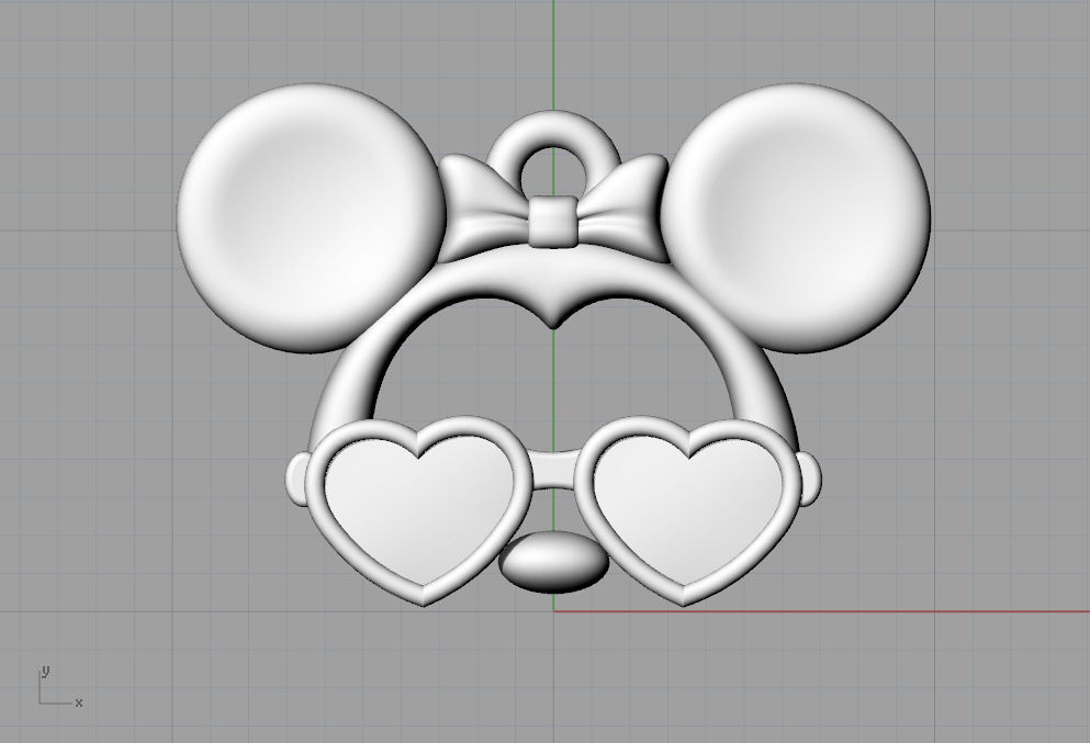 Pendant Mickey Mouse with sunglasses Set 5 pcs 3D print model_21