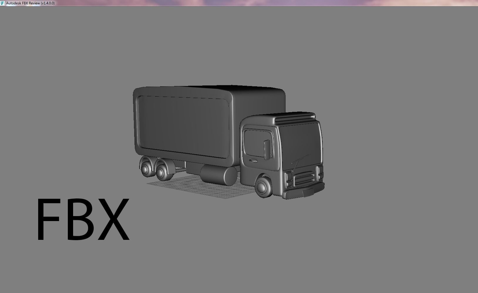 Cartoon Red Truck PBR  Low-poly 3D model_31