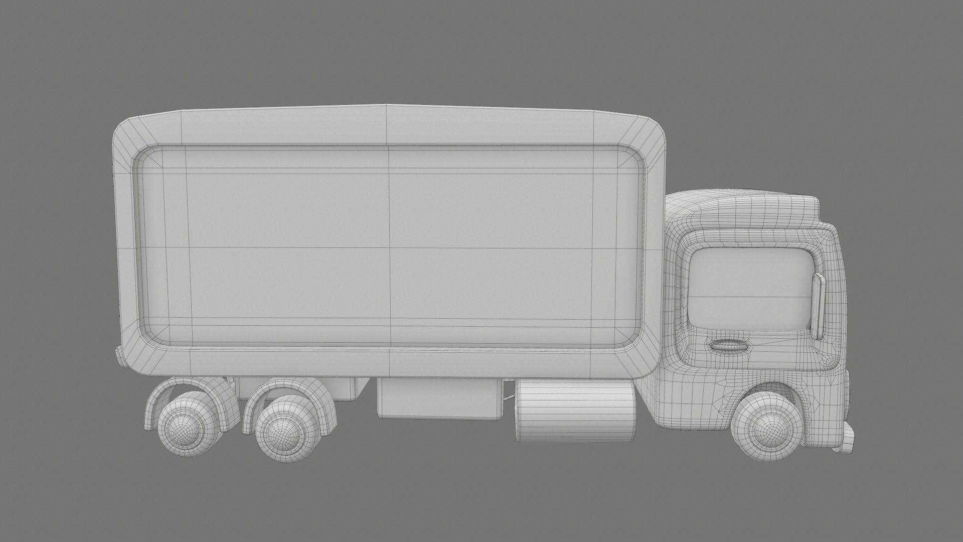 Cartoon Red Truck PBR  Low-poly 3D model_17
