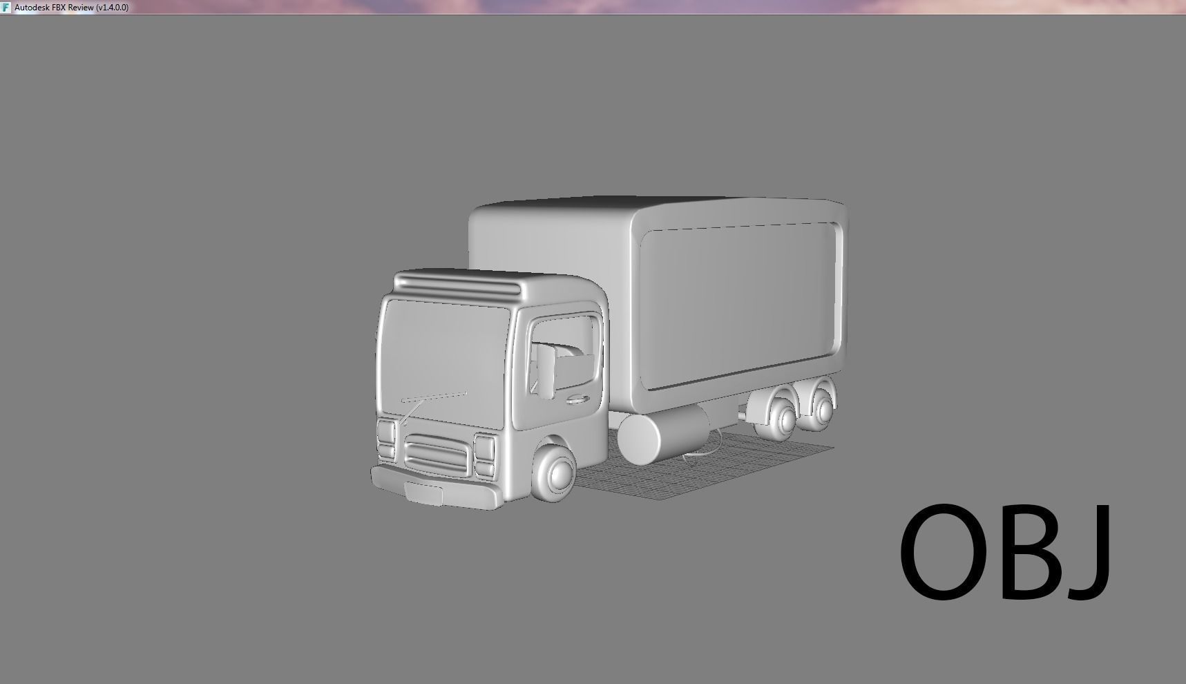 Cartoon Red Truck PBR  Low-poly 3D model_32