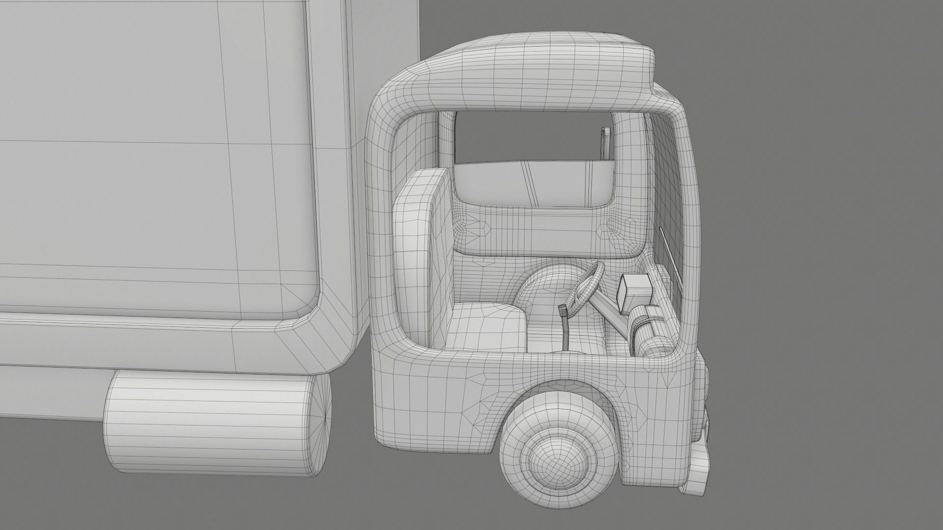 Cartoon Red Truck PBR  Low-poly 3D model_21