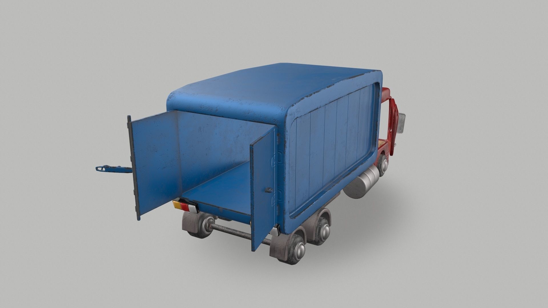 Cartoon Red Truck PBR  Low-poly 3D model_13