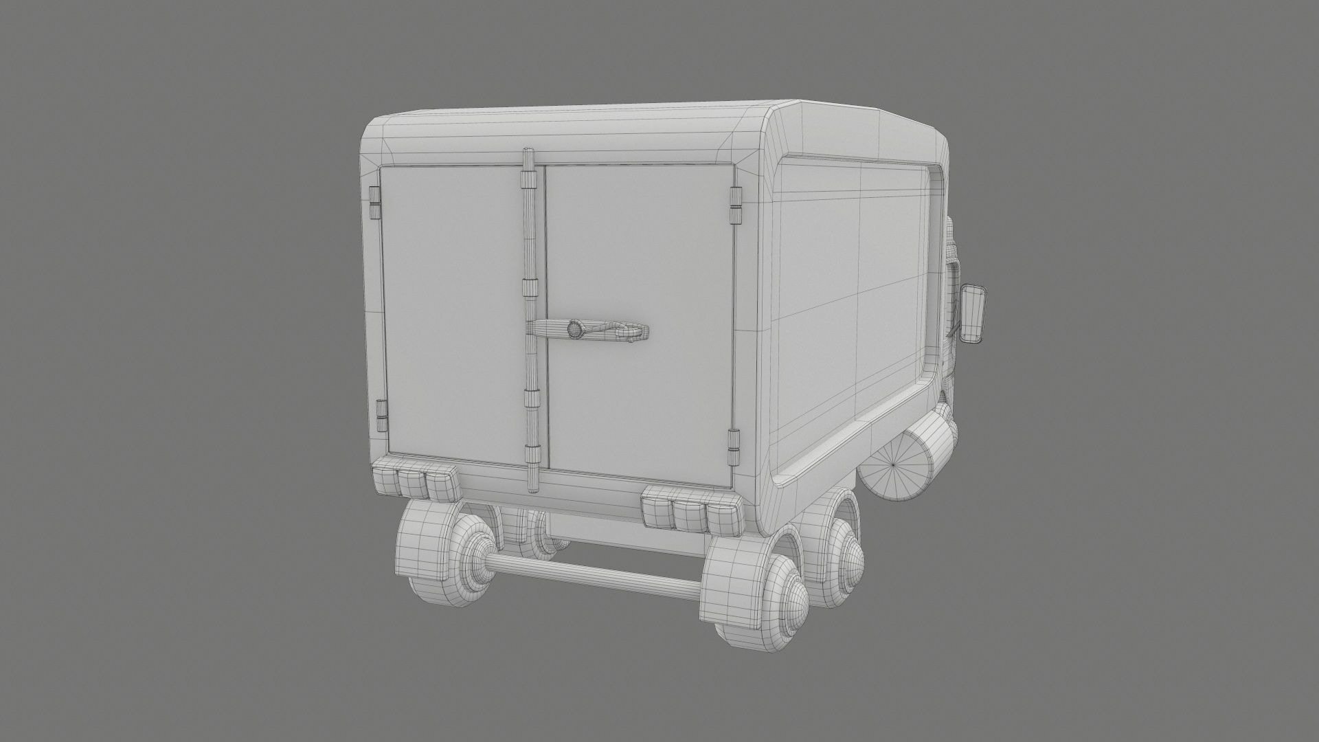 Cartoon Red Truck PBR  Low-poly 3D model_18