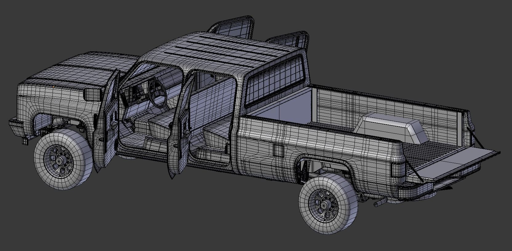 Pick-up 6 pickup truck 3D model_10