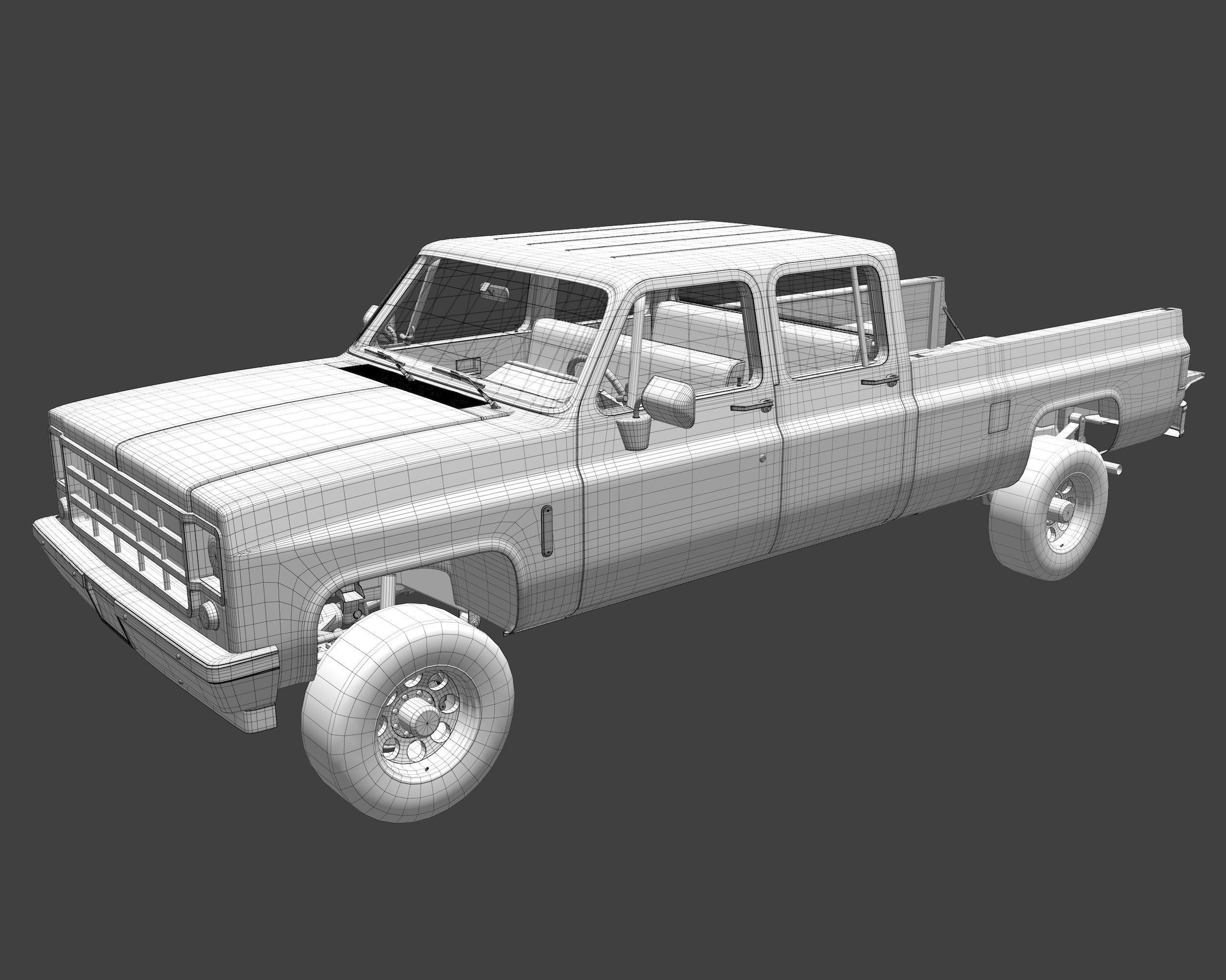 Pick-up 6 pickup truck 3D model_7