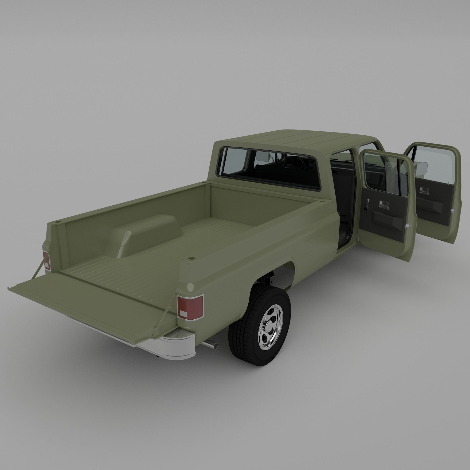 Pick-up 6 pickup truck 3D model_4