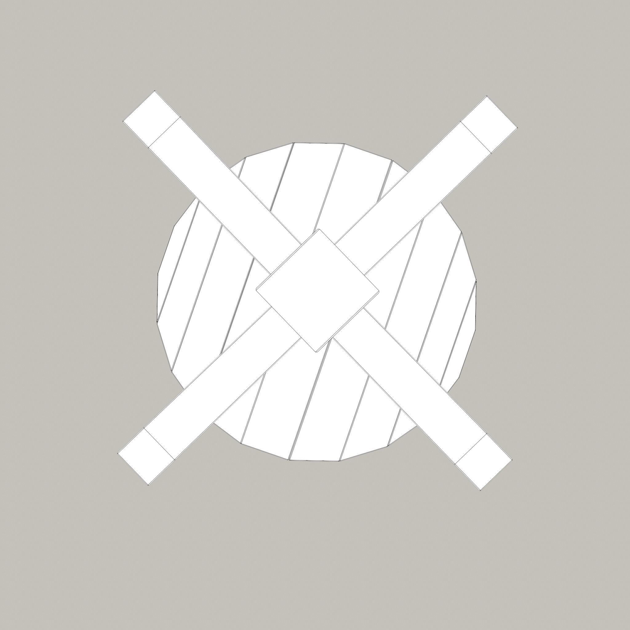 Medieval Tavern Style High Table and Chairs 3D Model Collection_52