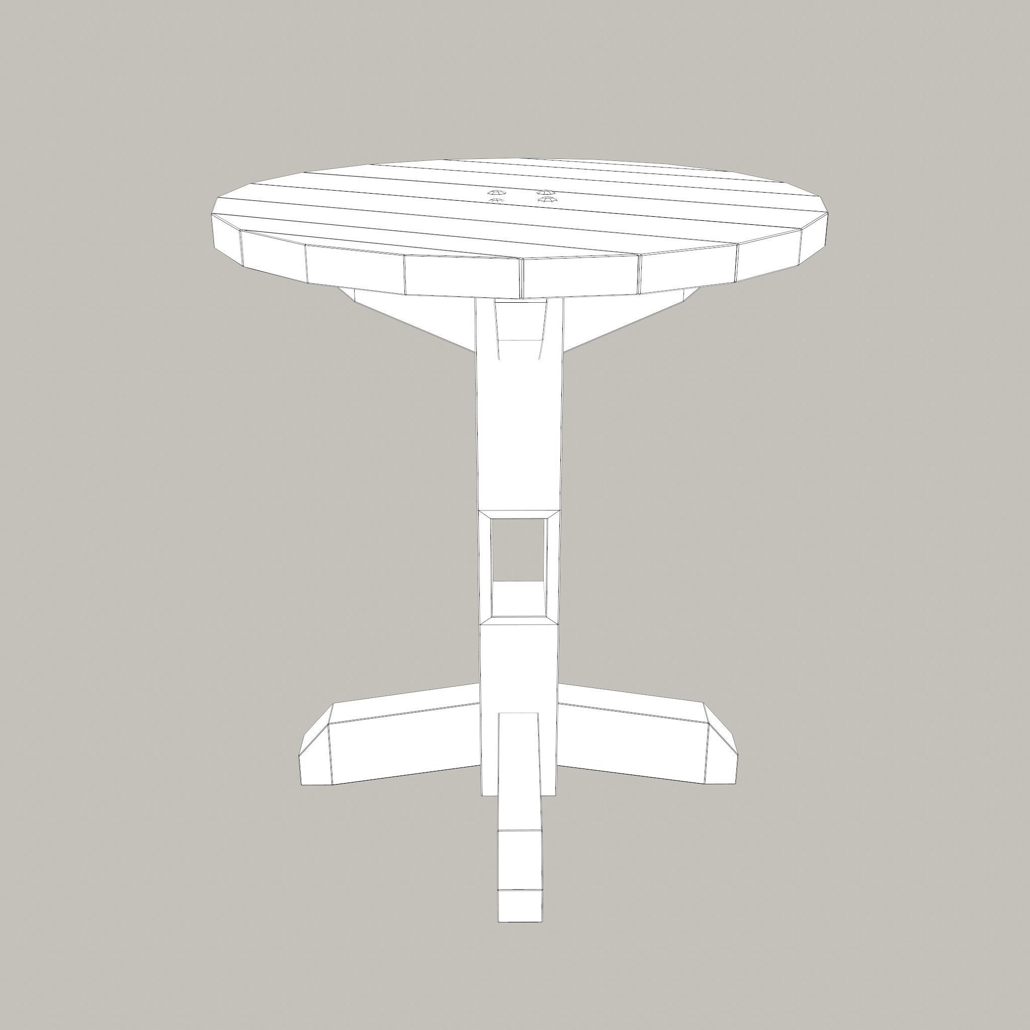 Medieval Tavern Style High Table and Chairs 3D Model Collection_53