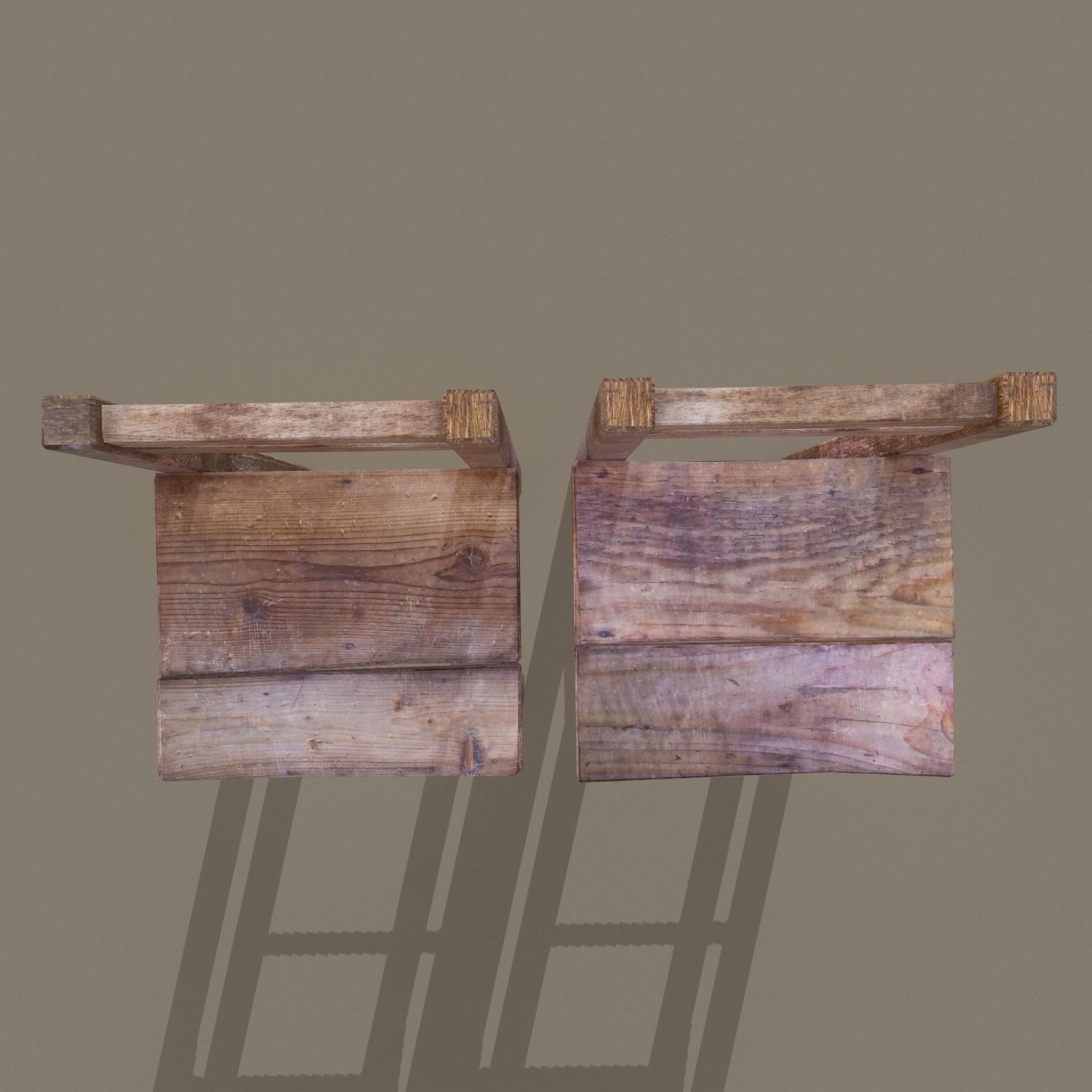 Medieval Tavern Style High Table and Chairs 3D Model Collection_20