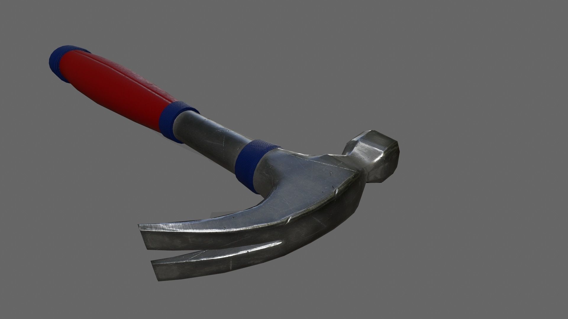 Hammer 1 Low-poly 3D model_9