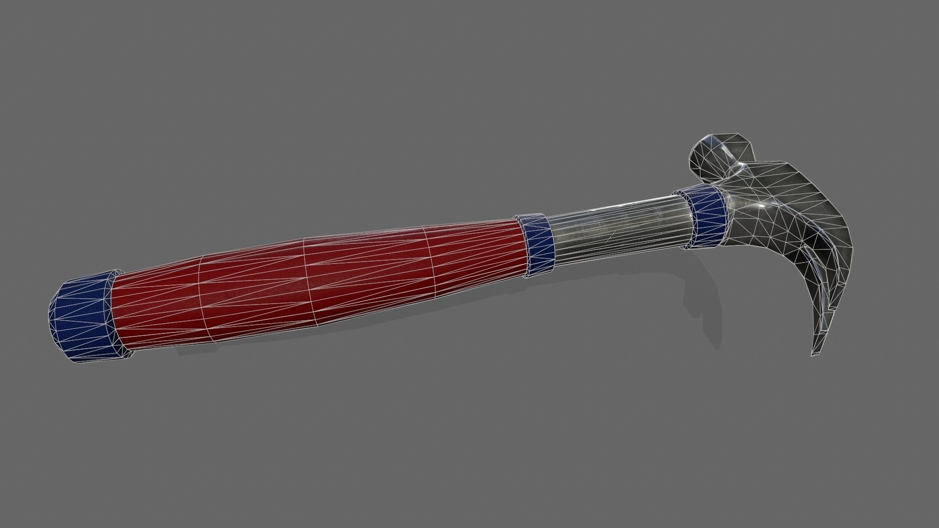 Hammer 1 Low-poly 3D model_10