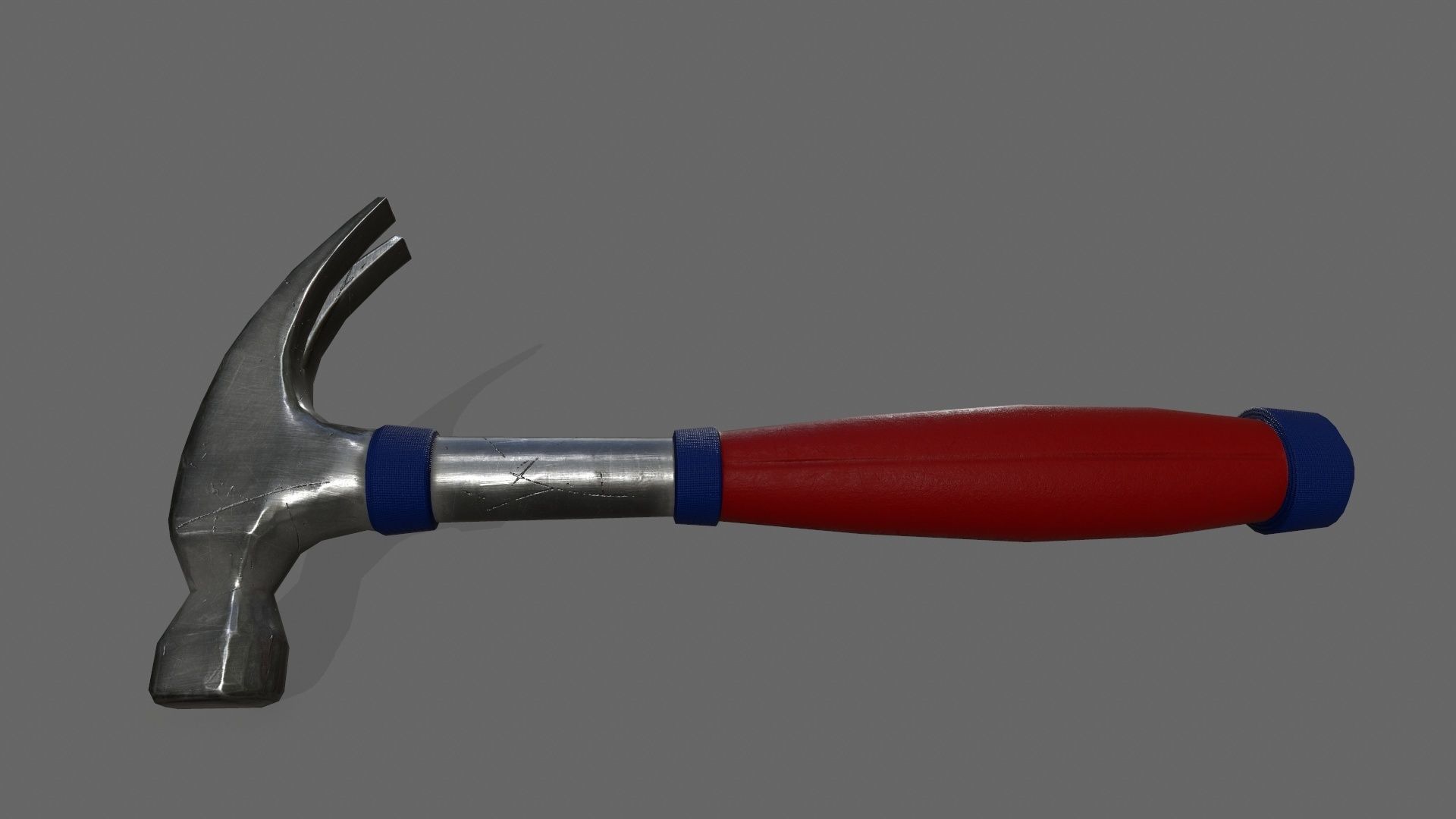 Hammer 1 Low-poly 3D model_2