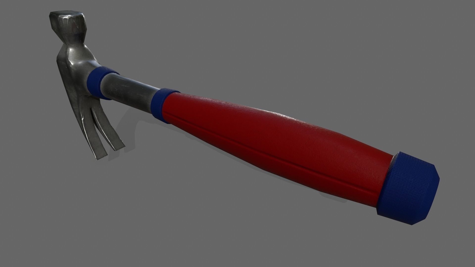Hammer 1 Low-poly 3D model_7