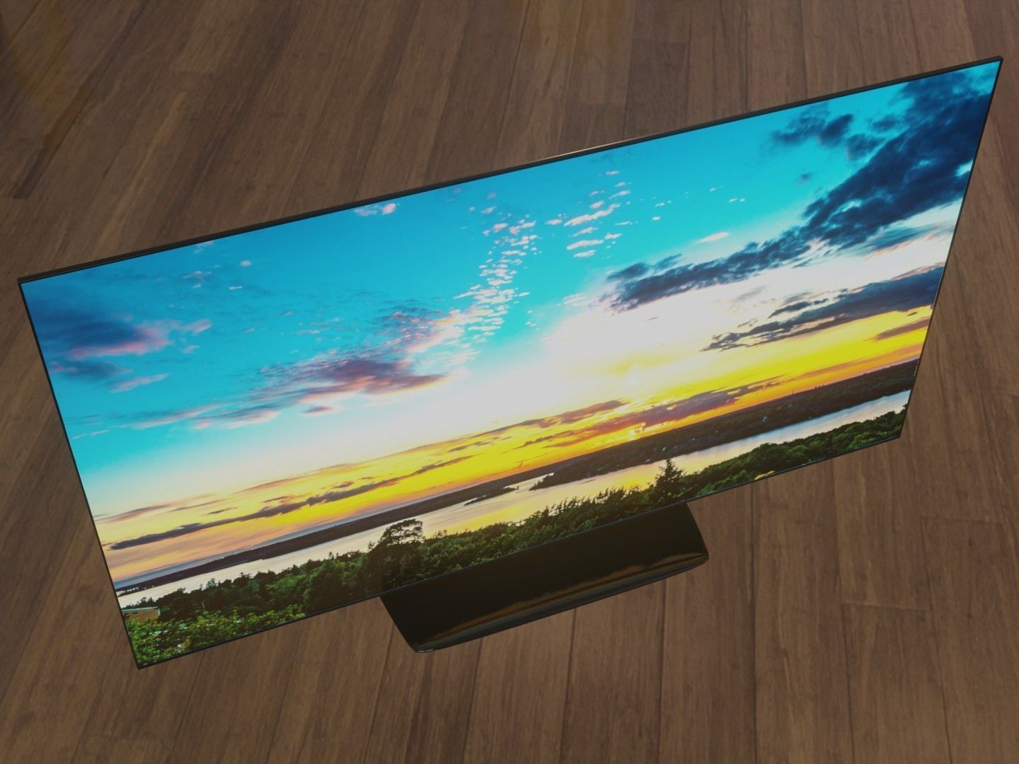TV flatscreen ambilight 3D model_5