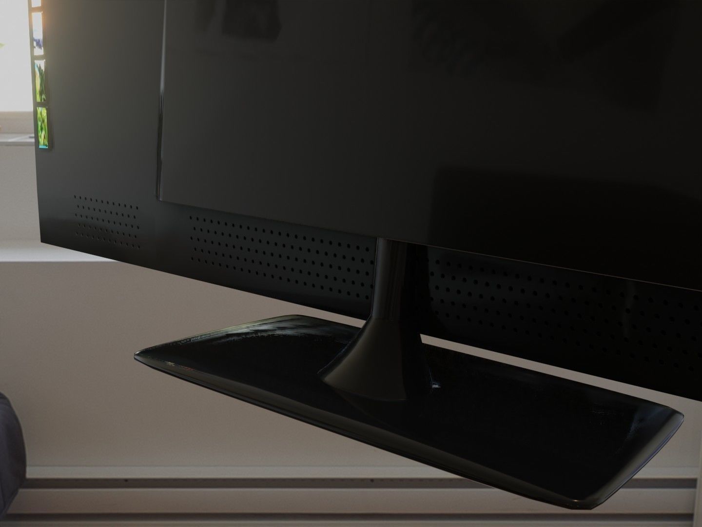 TV flatscreen ambilight 3D model_1