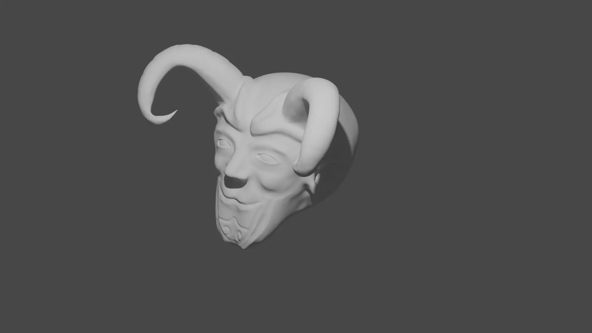 Devil face 3D model_0