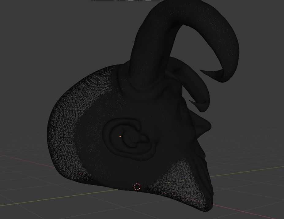 Devil face 3D model_6