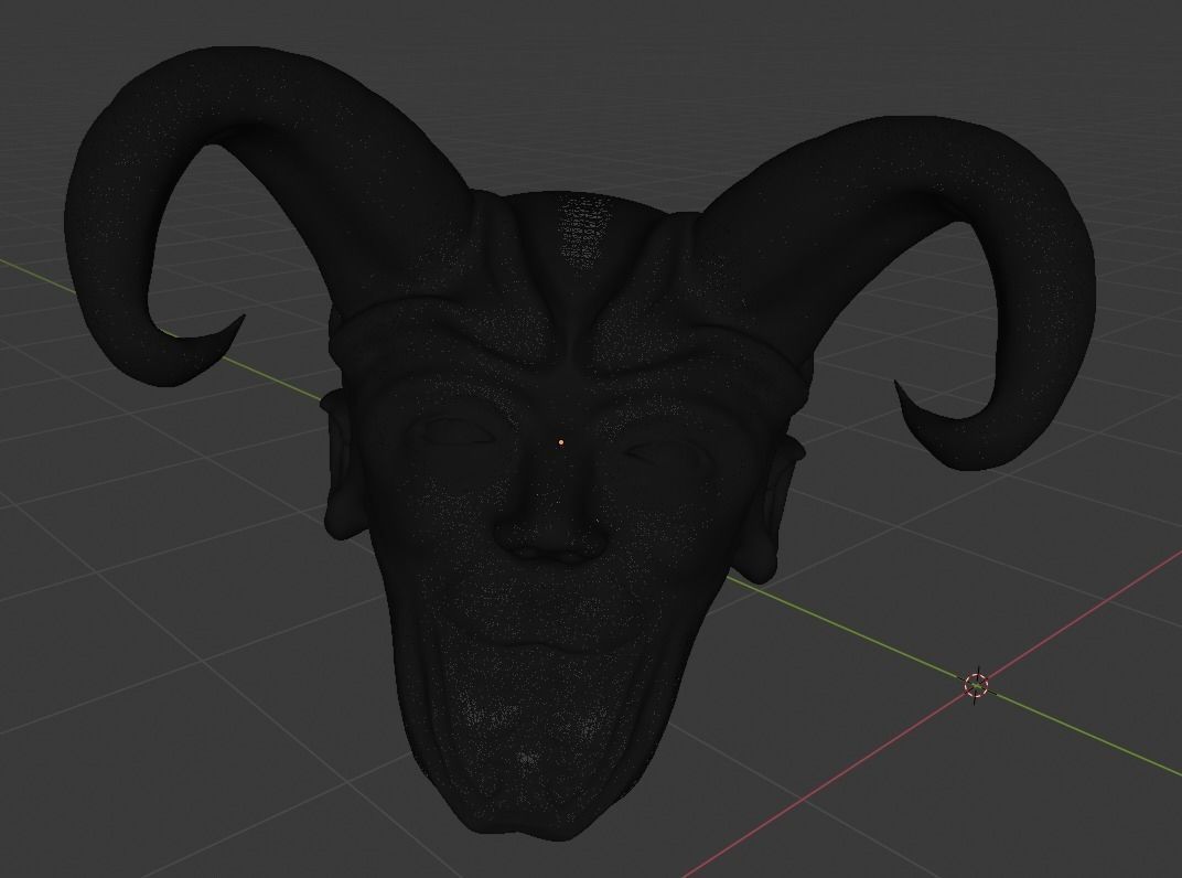 Devil face 3D model_5