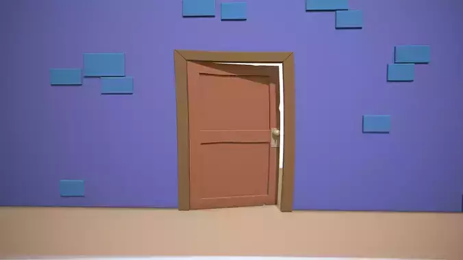 Cartoon Door 3D model
