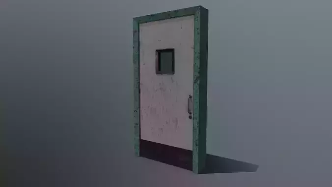 Old Hospital Door Low-poly 3D model