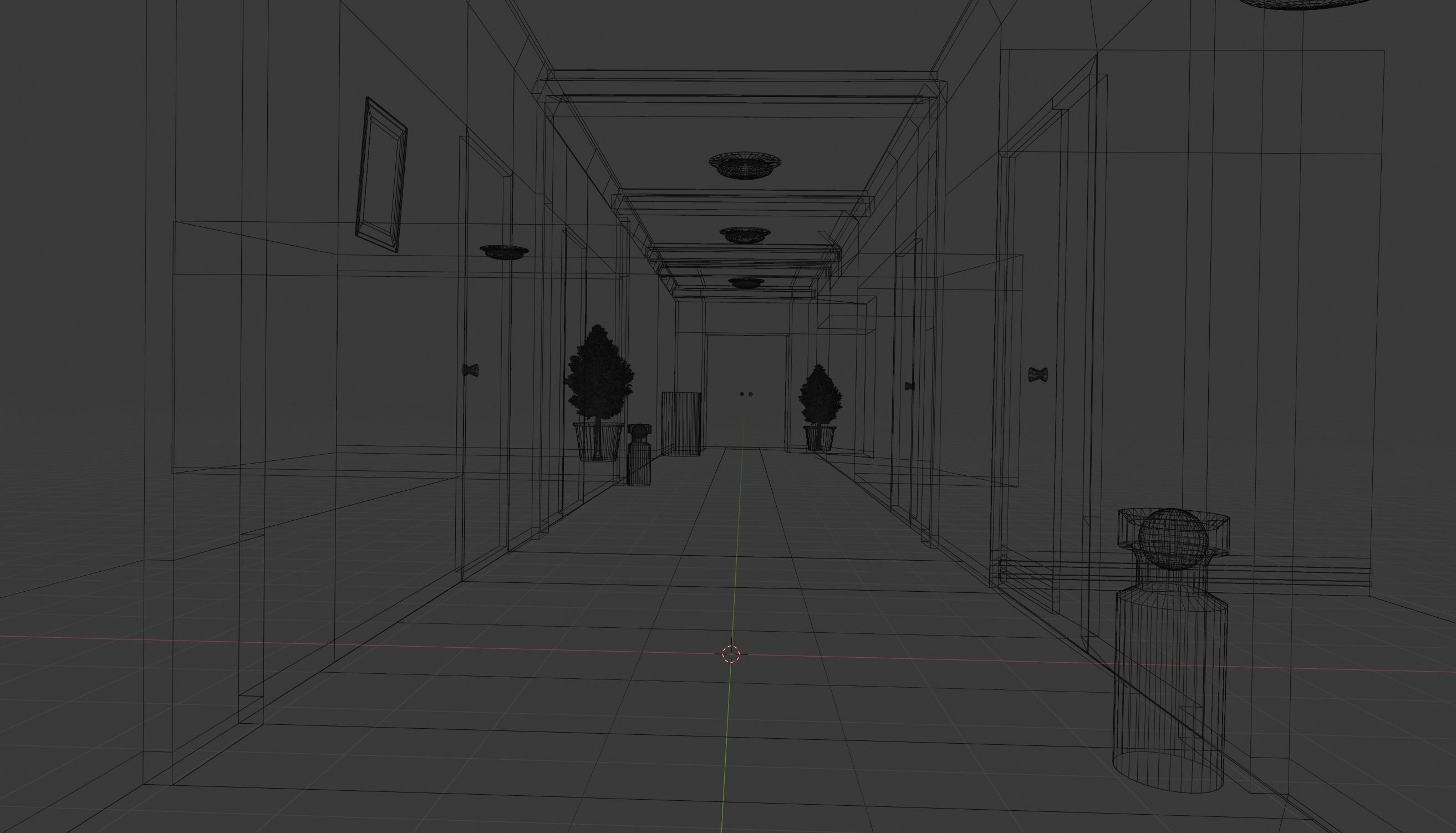 Recreation of The Shining Hallway 3D model_3